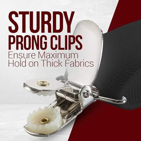 Hold’Em 1” Boot Straps Leg Pant Stirrup Elastic Extra Heavy Clips - Burgundy - Picture 3 of 8